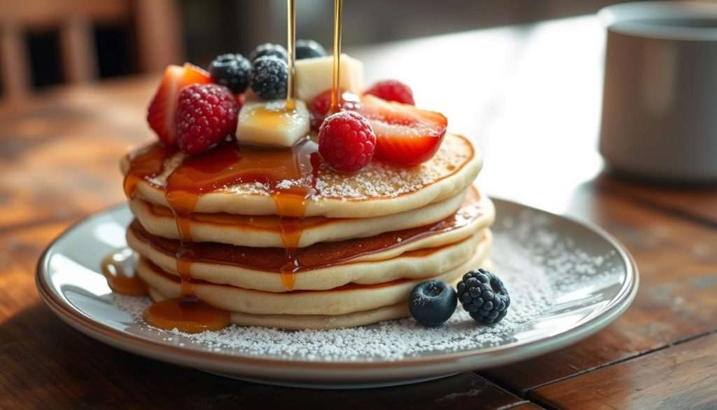 Fluffy Pancakes with Fruit